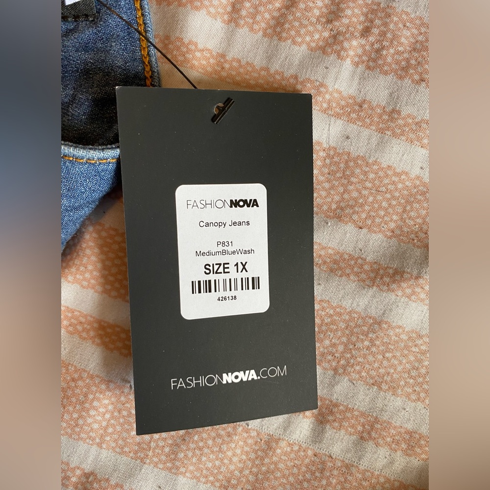 Knee slit medium blue jeggings - Picture 5 of 5